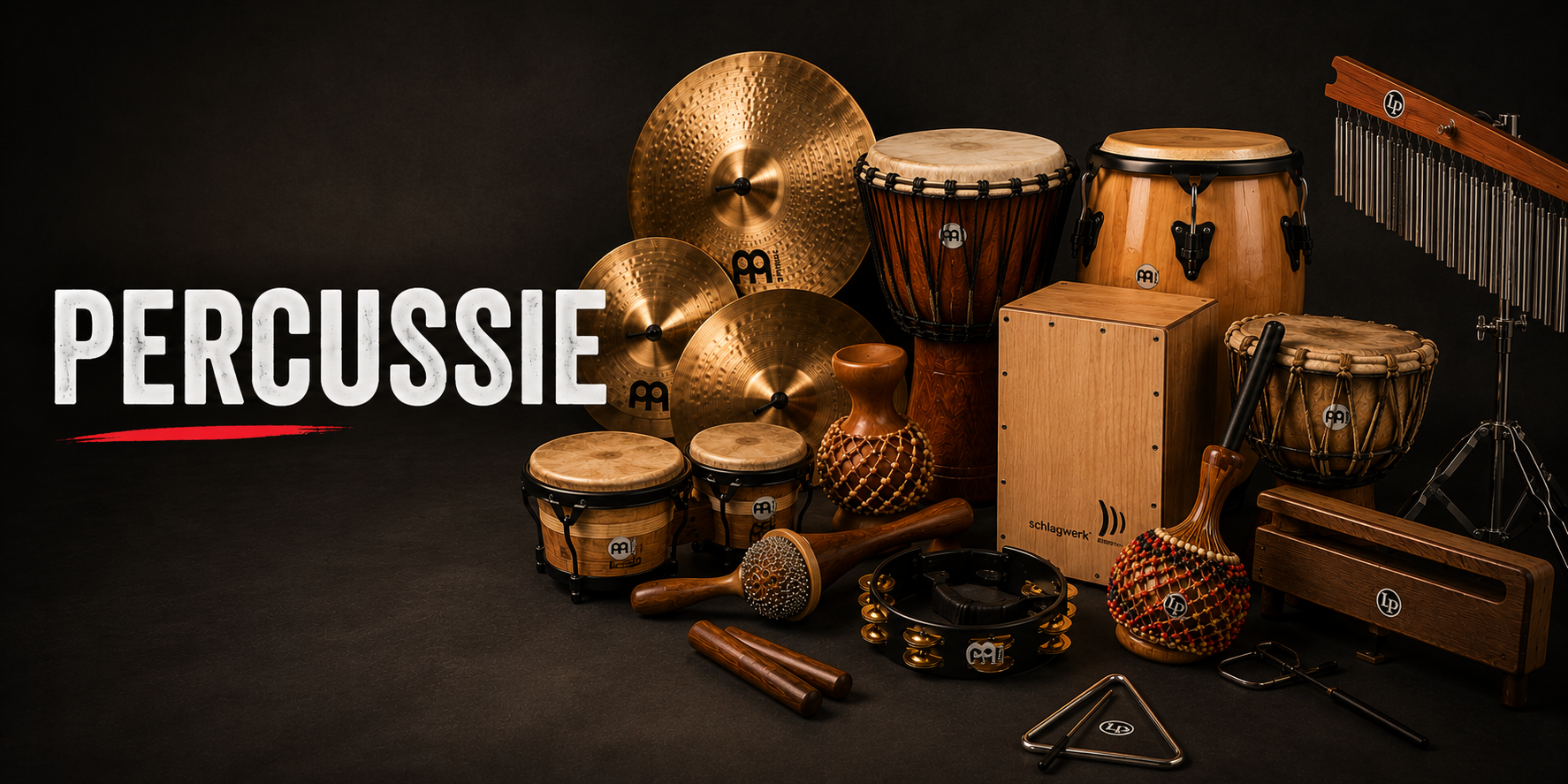 Percussie - Willson - Vic Firth - Rhythm Tech - Trigger Head - Stagg Percussie - Willson - Vic Firth - Rhythm Tech - Trigger Head - Stagg