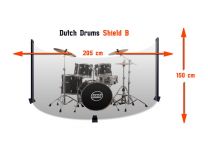 Drumscherm Crystal Sound 205x150 cm Incl. Softhoes